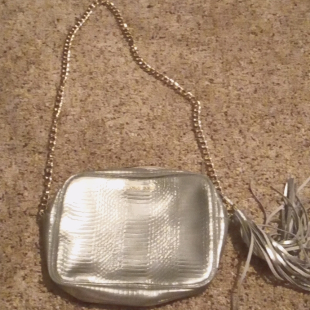Silver Victoria's secret chain bag